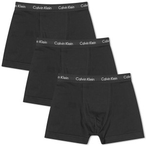 カルバンクライン メンズ ボクサーパンツ アンダーウェア Calvin Klein 3 Pack Trunk Black