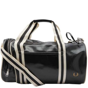 フレッドペリー メンズ ボストンバッグ バッグ Fred Perry Classic Barrel Bag Black & Ecru