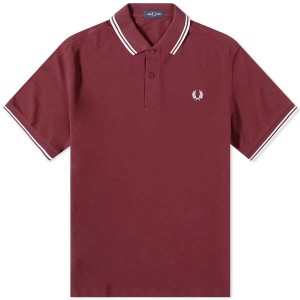 フレッドペリー メンズ ポロシャツ トップス Fred Perry Slim Fit Twin Tipped Polo Port