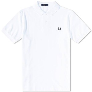 フレッドペリー メンズ ポロシャツ トップス Fred Perry Slim Fit Plain Polo White