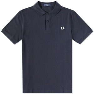 フレッドペリー メンズ ポロシャツ トップス Fred Perry Slim Fit Plain Polo Navy