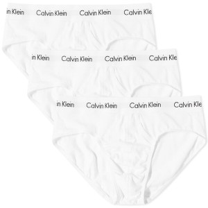 カルバンクライン メンズ ブリーフパンツ アンダーウェア Calvin Klein Hip Brief - 3 Pack White
