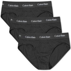 カルバンクライン メンズ ブリーフパンツ アンダーウェア Calvin Klein Hip Brief - 3 Pack Black