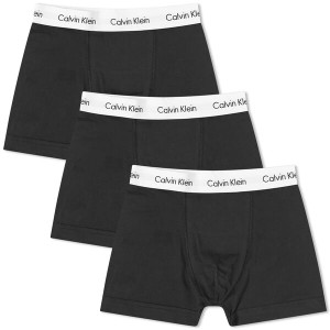 カルバンクライン メンズ ボクサーパンツ アンダーウェア Calvin Klein 3 Pack Trunk Black & White