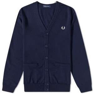 フレッドペリー メンズ ニット・セーター アウター Fred Perry Merino Cardigan Navy