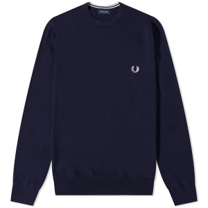 フレッドペリー メンズ ニット・セーター アウター Fred Perry Crew Knit Navy