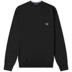 フレッドペリー メンズ ニット・セーター アウター Fred Perry Crew Knit Black