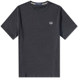 フレッドペリー メンズ Tシャツ トップス Fred Perry Logo Tee Black