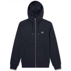 フレッドペリー メンズ パーカー・スウェット アウター Fred Perry Zip Hoody Navy