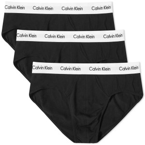 カルバンクライン メンズ ブリーフパンツ アンダーウェア Calvin Klein Hip Brief - 3 Pack Black