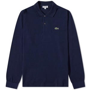 ラコステ メンズ ポロシャツ トップス Lacoste Long Sleeve Classic Polo Navy