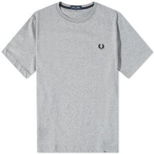 フレッドペリー メンズ Tシャツ トップス Fred Perry Crew Neck Tee Steel Marl