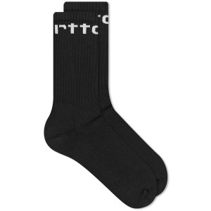 カーハート レディース 靴下 アンダーウェア Carhartt WIP Logo Sports Sock Black & White