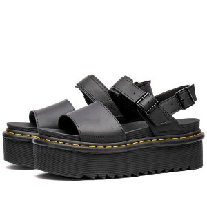 ドクターマーチン レディース サンダル シューズ Dr. Martens Voss Sandal Black Hydro