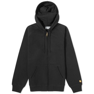 カーハート メンズ ジャケット・ブルゾン アウター Carhartt WIP Hooded Chase Jacket Black & Gold