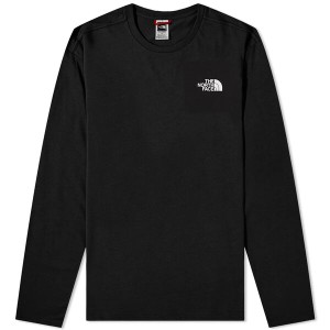 ノースフェイス メンズ Tシャツ トップス The North Face Long Sleeve Red Box Tee Black