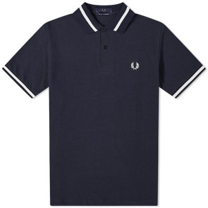 フレッドペリー メンズ ポロシャツ トップス Fred Perry Original Single Tipped Polo Navy