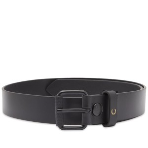 フレッドペリー メンズ ベルト アクセサリー Fred Perry Leather Belt Black