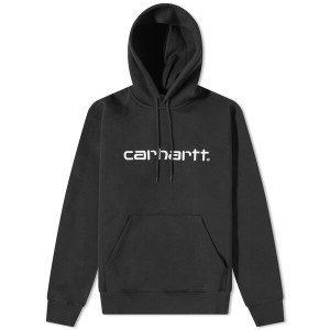 カーハート メンズ パーカー・スウェット アウター Carhartt WIP Hooded Carhartt Sweat Black & White