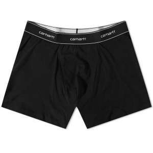 カーハート メンズ ボクサーパンツ アンダーウェア Carhartt WIP Cotton Trunks - 2 Pack Black & Black