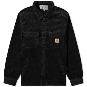 カーハート メンズ ジャケット・ブルゾン アウター Carhartt WIP Whitsome Corduroy Shirt Jacket Black