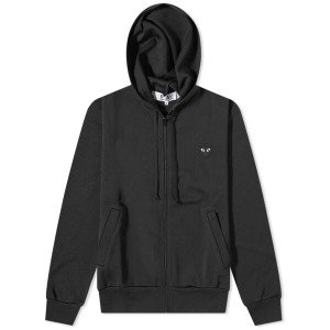 コム・デ・ギャルソン メンズ パーカー・スウェット アウター Comme des Garcons Play Black Heart Back Print Zip Hoodie Black