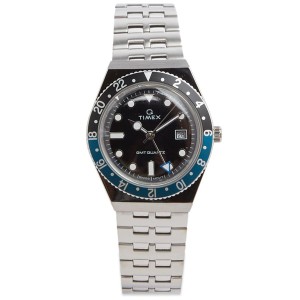 タイメックス メンズ 腕時計 アクセサリー Timex Q Diver GMT Watch Black & Blue