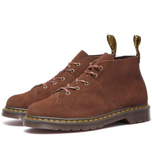 ドクターマーチン メンズ ブーツ・レインブーツ シューズ Dr. Martens Church Monkey Boot Dark Brown Suede