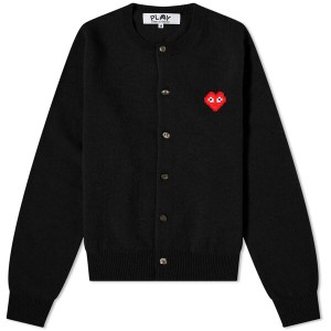 コム・デ・ギャルソン レディース ニット・セーター アウター CDG Play Invader Heart Cardigan Black