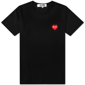 コム・デ・ギャルソン レディース Tシャツ トップス CDG Play Invader Heart Tee Black