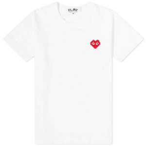 コム・デ・ギャルソン レディース Tシャツ トップス CDG Play Invader Heart Tee White