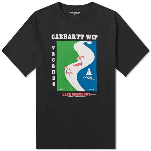 カーハート メンズ Tシャツ トップス Carhartt WIP Vacanze Tee Black