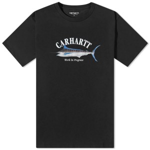 カーハート メンズ Tシャツ トップス Carhartt WIP Marlin Tee Black