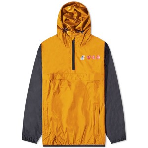 コム・デ・ギャルソン メンズ ジャケット・ブルゾン アウター Comme des Garcons Play x K-Way Half Zip Block Colour Jacket Orange & B