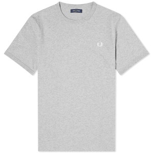 フレッドペリー メンズ Tシャツ トップス Fred Perry Ringer Tee Steel Marl