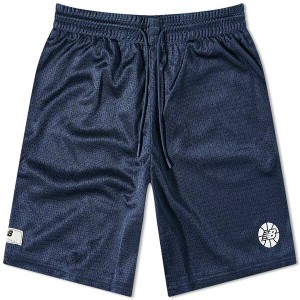 ニューバランス メンズ ハーフパンツ・ショーツ ボトムス New Balance NB Hoops Essentials Fundamental Short Navy