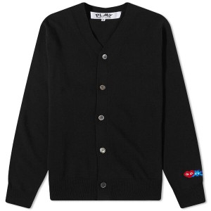 コム・デ・ギャルソン メンズ ニット・セーター アウター Comme des Garcons Play Invader Cardigan Black