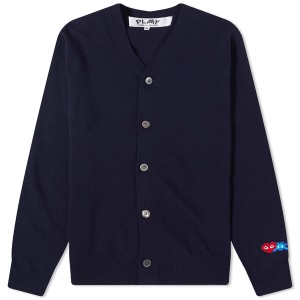 コム・デ・ギャルソン メンズ ニット・セーター アウター Comme des Garcons Play Invader Cardigan Navy