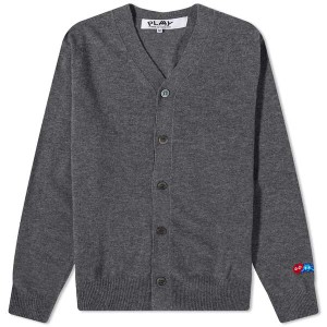 コム・デ・ギャルソン メンズ ニット・セーター アウター Comme des Garcons Play Invader Cardigan Grey