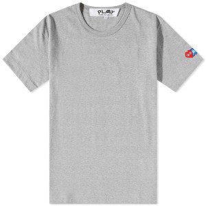 コム・デ・ギャルソン メンズ Tシャツ トップス Comme des Garcons Play Invader Tee Grey