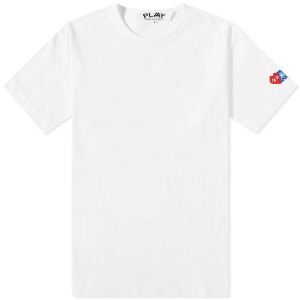 コム・デ・ギャルソン メンズ Tシャツ トップス Comme des Garcons Play Invader Tee White