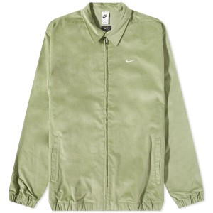 ナイキ メンズ ジャケット・ブルゾン アウター Nike Life Harrington Jacket Cord Oil Green & White