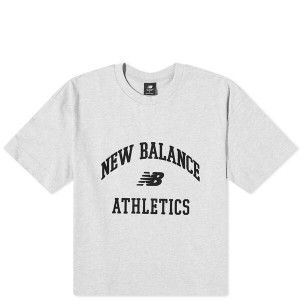 ニューバランス レディース Tシャツ トップス New Balance Athletics Varsity Boxy T-Shirt Athletic Grey