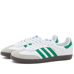 アディダス メンズ スニーカー シューズ Adidas Samba OG White & Green