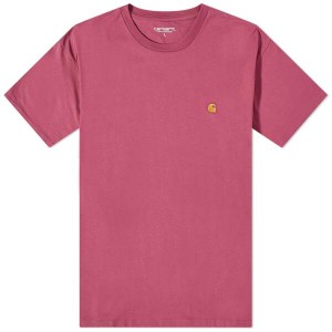 カーハート メンズ Tシャツ トップス Carhartt WIP Chase Tee Punch & Gold