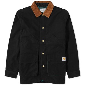 カーハート メンズ ジャケット・ブルゾン アウター Carhartt WIP Heston Jacket Black & Discovery Green