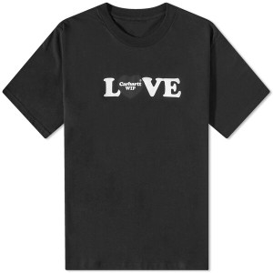 カーハート メンズ Tシャツ トップス Carhartt WIP Love Tee Black