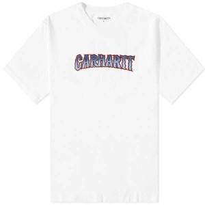 カーハート メンズ Tシャツ トップス Carhartt WIP Slow Script Tee White