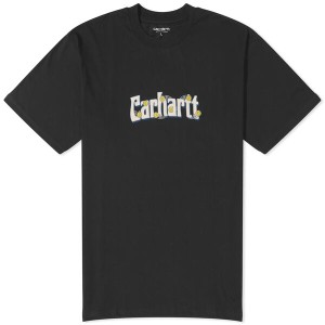 カーハート メンズ Tシャツ トップス Carhartt WIP Spin Script Tee Black