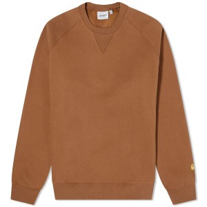 カーハート メンズ パーカー・スウェット アウター Carhartt WIP Chase Sweat Tamarind & Gold